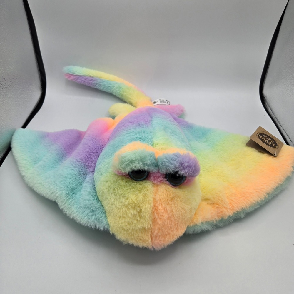 New NWT The Petting Zoo Rainbow Stingray Plush‎ Toy Stuffed Animal
